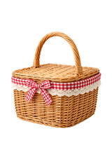 Wicker Picnic Basket With Bow