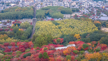 Nov 24 2025 Saga Arashiyama Skyline Over Kyoto Mountains And River