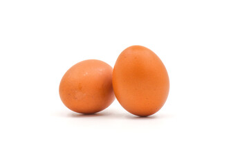Chicken eggs on a white background have many health benefits such as being rich in quality protein. vitamins and minerals.
