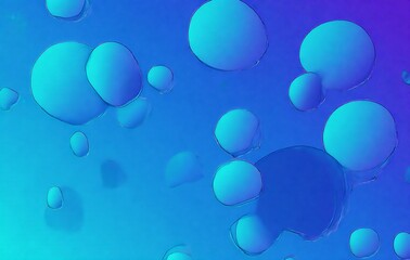 Dreamy Subtle Aqua Multicolor Organic Droplets Design