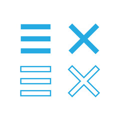 UI Menu and Close Icon &ndash; Navigation Toggle Interface Symbol