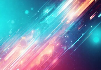 Dynamic Cosmic Background with Shimmering Iridescent Magenta Teal Purple Streaks