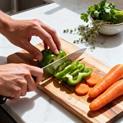 Healthy Fresh Food Preparation Promoting Clean Eating, Nutrition and Everyday Wellness