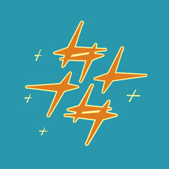 Fototapeta premium star pattern retro art print