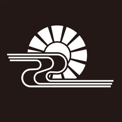 日本の伝統的家紋「日紋」のデータ画像