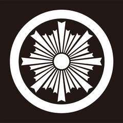 日本の伝統的家紋「日紋」のデータ画像