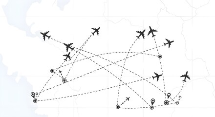 flying airplane silhouette vector design