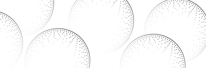 Halftone circle dotted frame circularly distributed set. Abstract dots logo emblem design element.