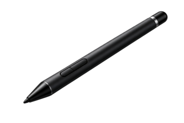 Sleek black digital stylus pen provides precise input for creative professionals and students, enhancing productivity in graphic design, notetaking, and digital drawing on various