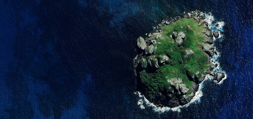 Aerial View of Fernando de Noronha Archipelago Tropical Coastline