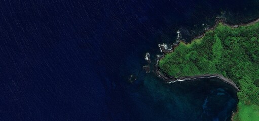 Aerial View of Fernando de Noronha Archipelago Tropical Coastline