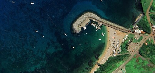 Aerial View of Fernando de Noronha Archipelago Tropical Coastline