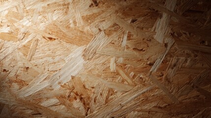 Holz Hintergrund aus OSB Platte, braune Holzspane Textur, robuste naturliche Struktur