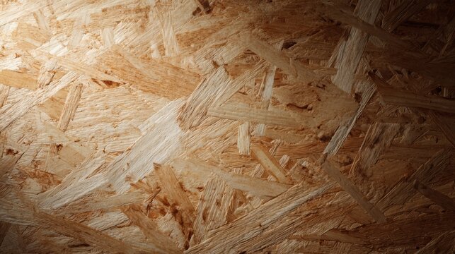 Holz Hintergrund aus OSB Platte, braune Holzspane Textur, robuste naturliche Struktur