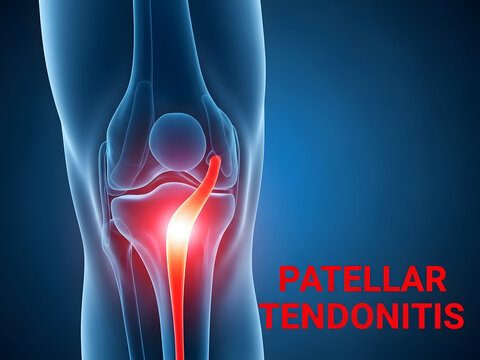Knee pain caused by patellar tendonitis