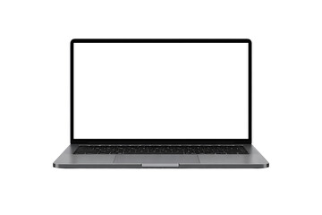 Laptop With Blank White Screen