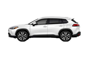 White Modern SUV Side View