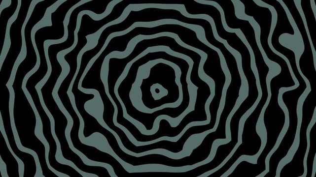 Abstract wavy circular pattern forming an organic optical illusion. Irregular concentric lines create a hypnotic ripple effect with dynamic movement and artistic depth.