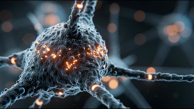 Neural Network Cells Firing Signals.