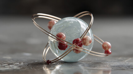 Atom model science physics molecule electron nucleus orbit laboratory technology research education quantum chemistry particle structure