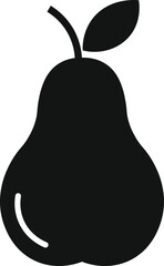 Pear Silhouette A minimalist, striking silhouette of a ripe pear, embodying simplicity and the essence of natural fruit. 