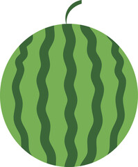 Fresh Watermelon A vibrant and refreshing whole watermelon, with its iconic green rind and black stripes