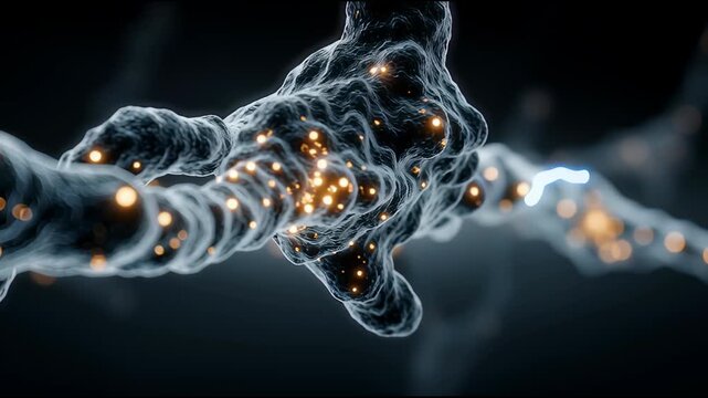 Neural Network Connections Firing Signals.