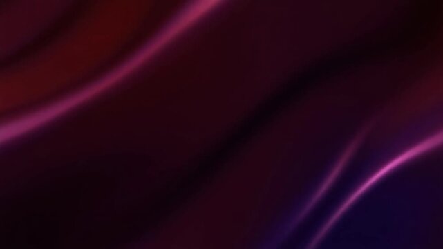 Abstract flowing dark magenta and deep purple silk fabric texture background with subtle light reflections and gentle rippling movement, ideal for luxury branding or elegant presentations.
