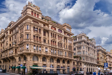 Fototapeta premium Street in Genoa, Italy