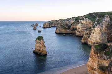 Praia de Dona Ana, one of the beaches of Lagos in the Algarve (Portugal)