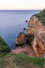 Praia de Dona Ana, one of the beaches of Lagos in the Algarve (Portugal)
