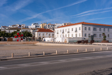 Infante Dom Henrique Square in the Portuguese city Lagos, Algarve, Portugal