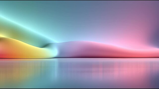 Pastel Hues Abstract Landscape Transition.