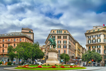 Piazza Corvetto, Genoa, Italy