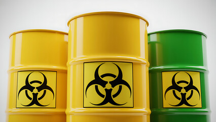 Biohazard barrels for hazardous materials storage
