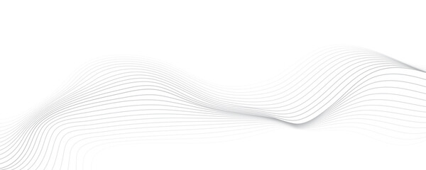 Abstract minimal clean wavy gray line flowing particles future technology concept abstract wave curve lines banner background.