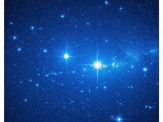 Deep blue starry night sky with glowing stars and cosmic dust