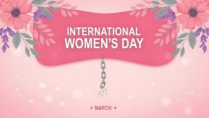 Fototapeta premium International women's day celebration with floral design