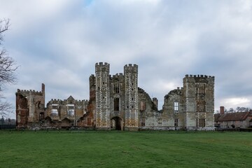 Obraz premium The Cowdray Heritage Ruins one of England's most important early Tudor Houses Midhurst West Sussex England