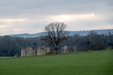 Obraz premium The Cowdray Heritage Ruins one of England's most important early Tudor Houses Midhurst West Sussex England