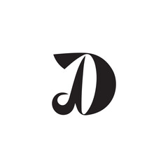 A creative vector logo design with "D" letter .	
