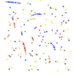 Fototapeta premium Colorful particle explosion isolated on transparent background isolated on transparent background