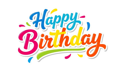 Fototapeta premium Happy birthday isolated on transparent background