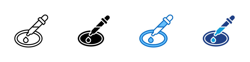 Blood Test Multiple Style Icon Design Vector - Blood sample testing symbol representing laboratory analysis and medical diagnostics