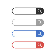 Obraz premium Search Bar Icon for Web Interface and Website Navigation, Modern Vector Design, Isolated on Transparent Background