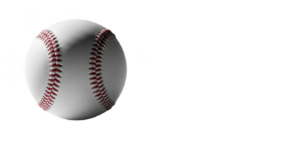 Classic white baseball with red double stitching isolated on clean background, ideal for training, casual backyard games, pitching practice, collecting and display purposes

