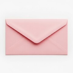 Pink envelope isolated on white background