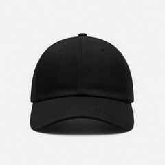 Black baseball cap isolated on white background