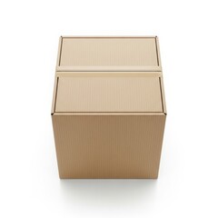 Cardboard box isolated on white background