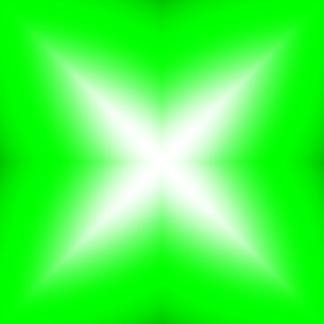 White starburst radiating diagonally across green gradients, glowing with symmetrical depth and vivid contrast